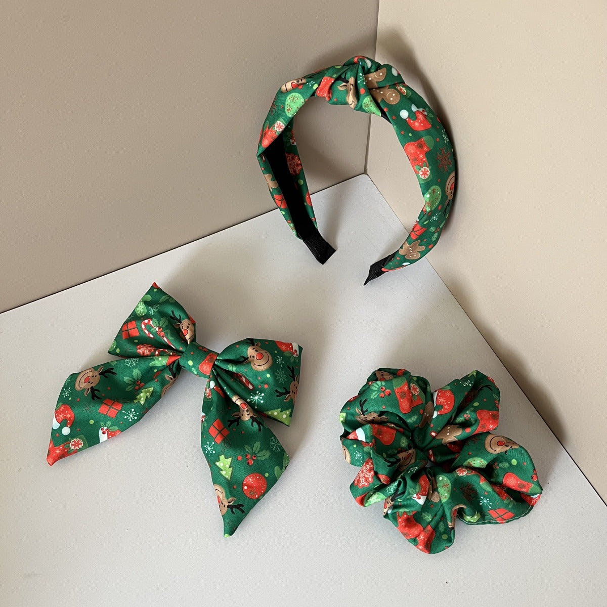 Wholesale 3PCS fabric knotted wide-brimmed headband hairband hairpin combination set